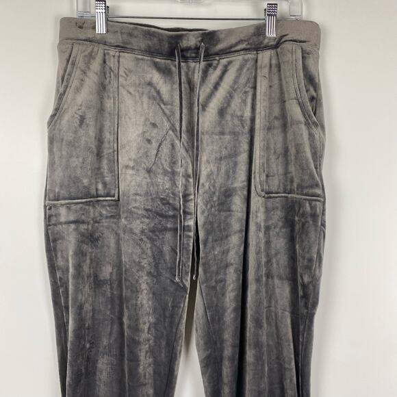 House of Harlow 1960 Gray Velour Jogger Pants Casual Lounge Womens Size L - Picture 4 of 10